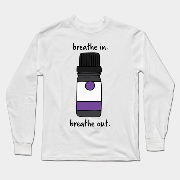 Lavender Essential Oil Long Sleeve T-Shirt by murialbezanson